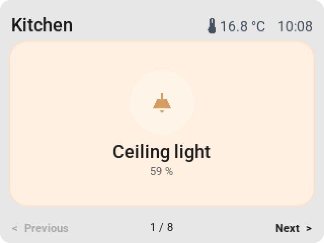 The same full-page light switch on the CYD